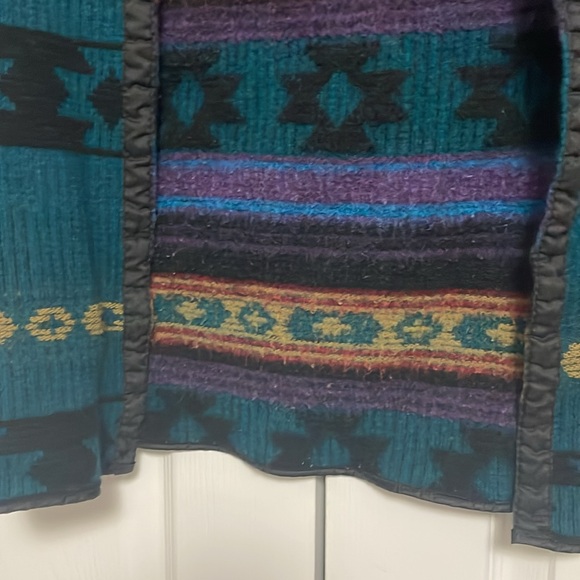 Vintage Woolrich Jacket M Saddle Blanket Interior Liner Aztec Wool 90s USA - Picture 5 of 9